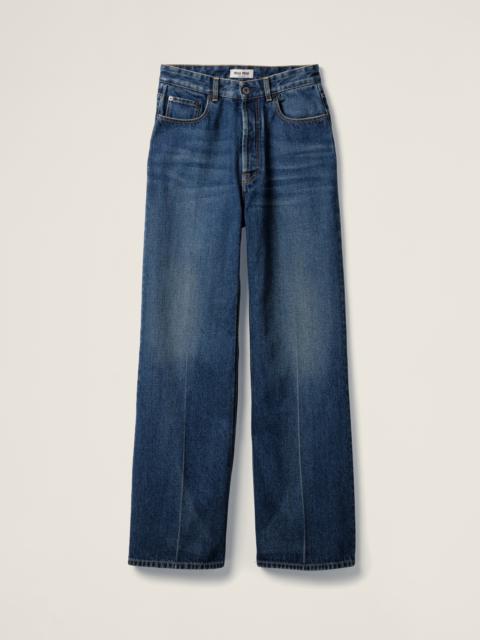 Miu Miu Washed denim flared jeans