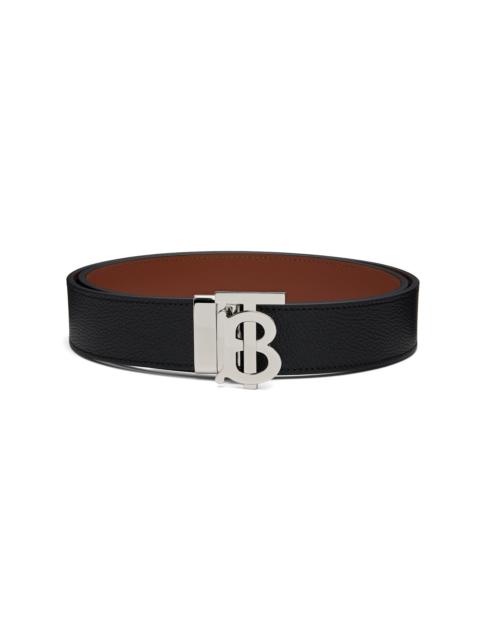 Burberry Black Reversible Leather 'TB' Belt