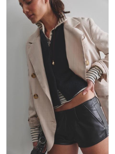 FREE PEOPLE Alessia Vegan Micro Trouser Shorts