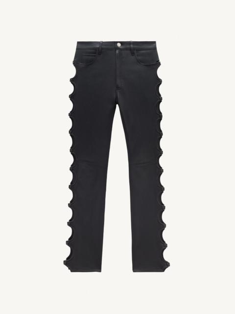 courrèges LEATHER CUT-OUT TROUSERS