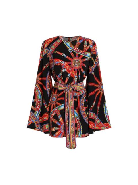 Dolce & Gabbana Carretti silk printed mini dress