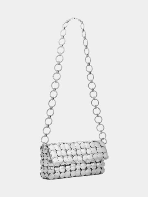 rabanne SILVER QUILTED BAG