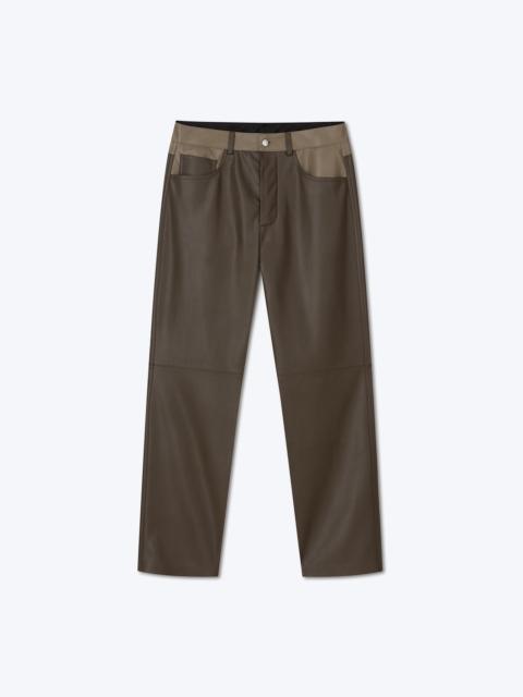 Nanushka ARIC - Upcycled patchwork pants - Clay/Grey