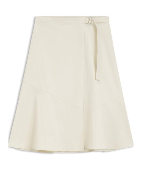 BOSS A-LINE WRAP SKIRT IN STRETCH COTTON