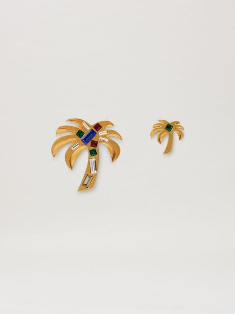Palm Rhinestone Earrings