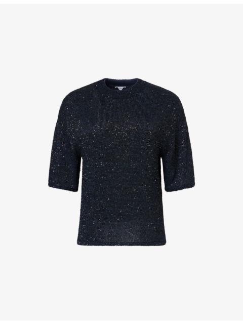 Bottega Veneta Relaxed-Fit Sequin Knitted Top