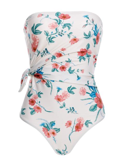 Morena Printed One-Piece Bathing Suit white