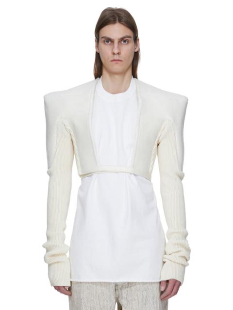 Rick Owens Off-White Concordians Tight Shearling Jacket