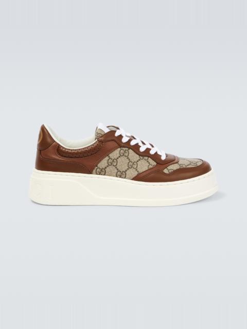 GUCCI GG Supreme canvas and leather sneakers