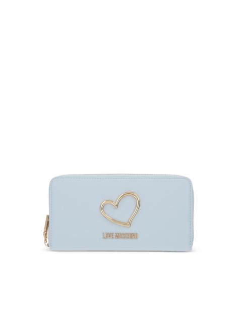 Moschino heart-motif zip wallet
