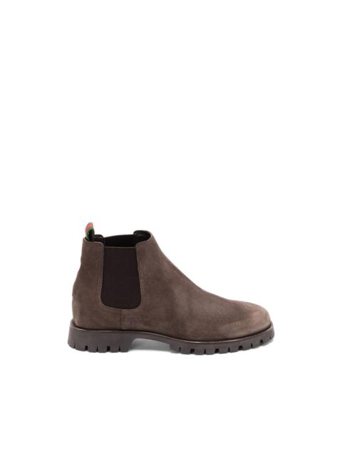 GUCCI Web-stripe lug-sole boots