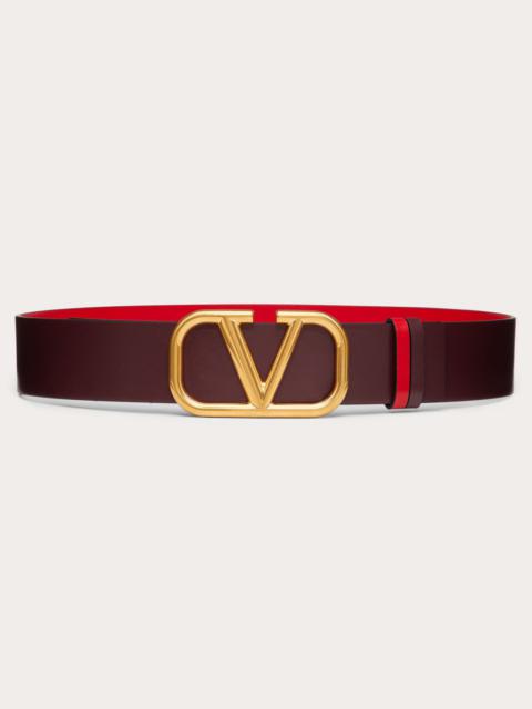 Valentino REVERSIBLE VLOGO SIGNATURE BELT IN GLOSSY CALFSKIN 40MM