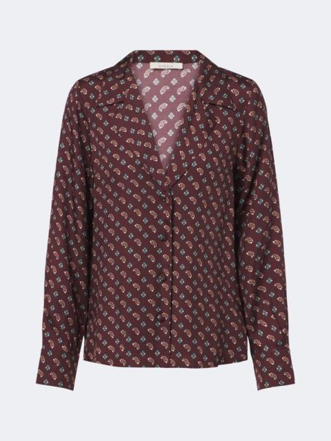 DÔEN Rania paisley silk-blend blouse