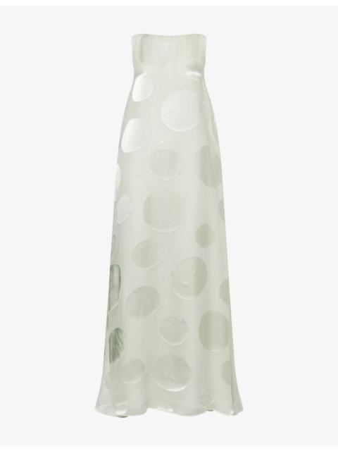 Dries Van Noten Draz Polkadot Silk-Blend Maxi Dress