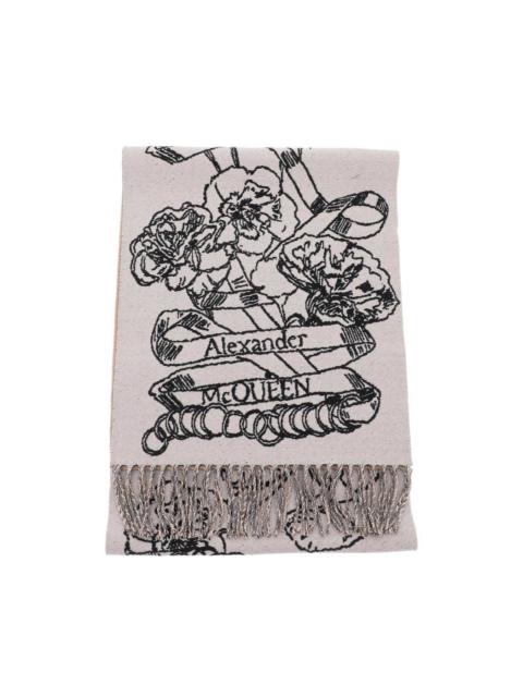 Alexander McQueen WOOL REVERSIBILE SCARF