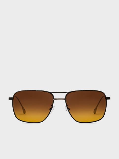 Paul Smith Matte Black 'Foster' Sunglasses