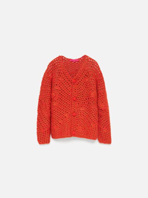 The Elder Statesman CROCHET WOMEN'S BOXY CARDIGAN