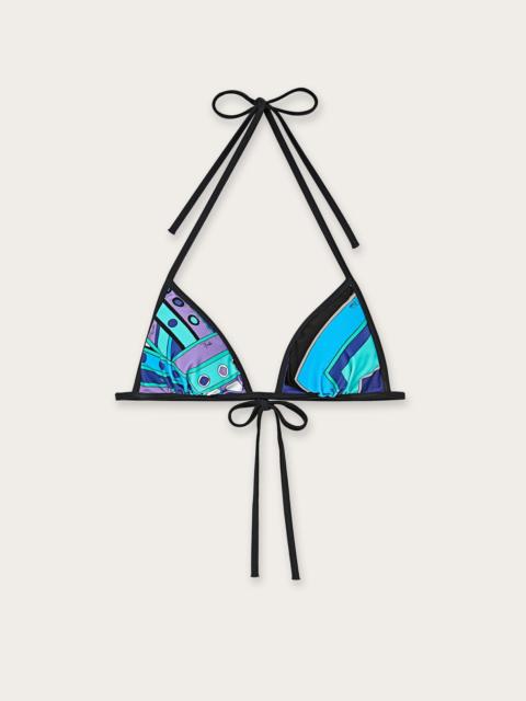 PUCCI VIVARA PRINT TRIANGLE BIKINI TOP