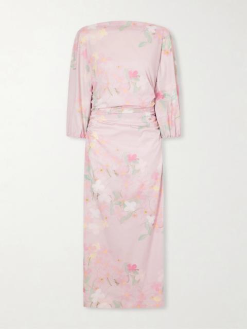 BERNADETTE Ezra Floral-print Cotton-blend Midi Dress