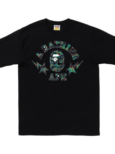 A BATHING APE® Thermography Polygon College T-Shirt "Black" 1J30 110 051 BLK