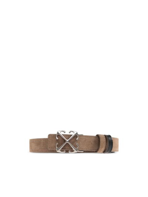 Off-White Arrows buckle suede belt