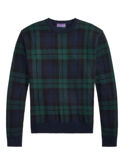 Ralph Lauren plaid-pattern crew-neck sweater