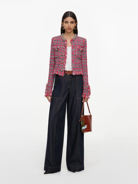 self-portrait Indigo Denim Straight Leg Jeans