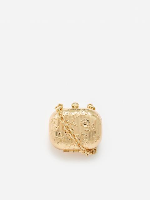 self-portrait Gold Floral Engraved Airpod Case