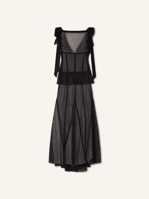 Lanvin EMBROIDERED LACE HALTER DRESS