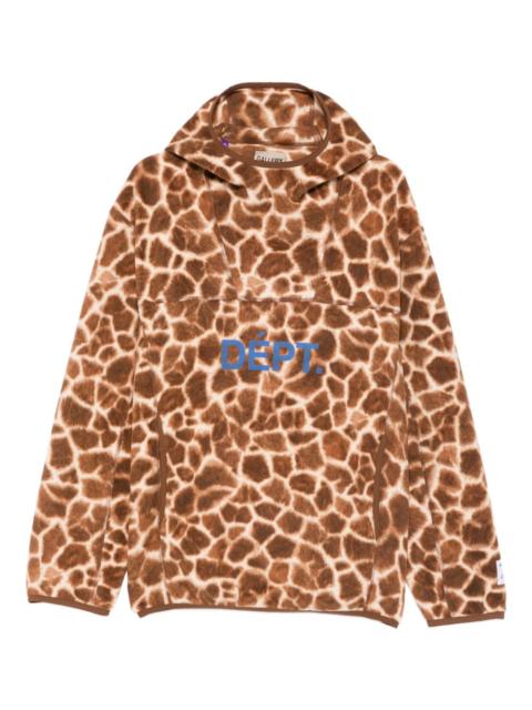 GALLERY DEPT. giraffe-print fleece hoodie