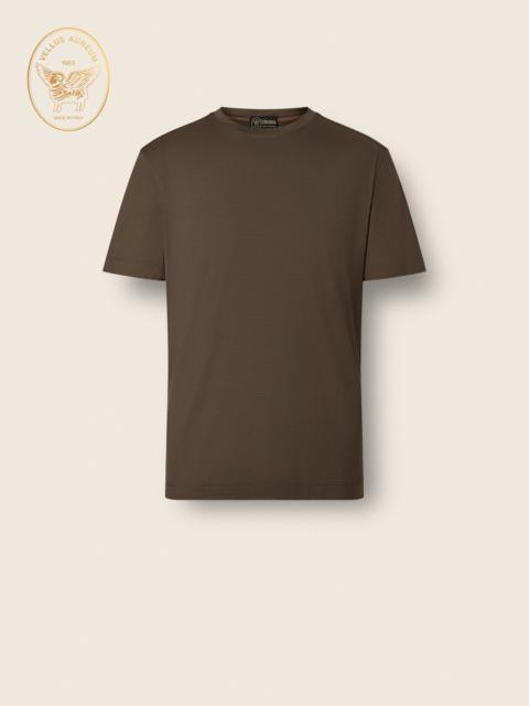 ZEGNA DARK OLIVE GREEN VELLUS AUREUM T-SHIRT