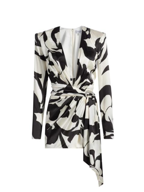 RONNY KOBO Women's Kit Abstract Belted Minidress - Black Ivory