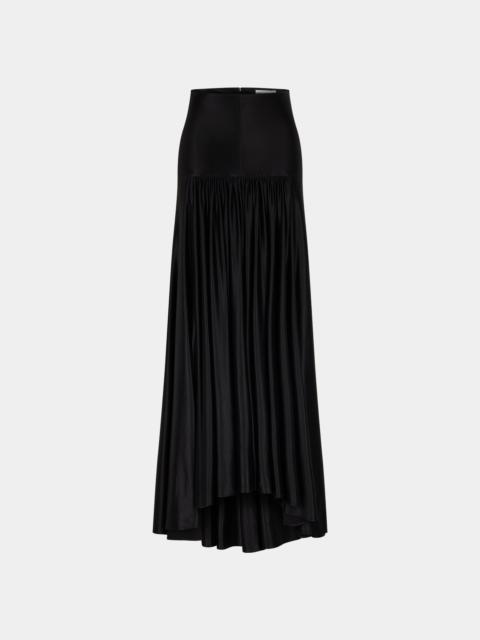 rabanne BLACK JERSEY LONG SKIRT