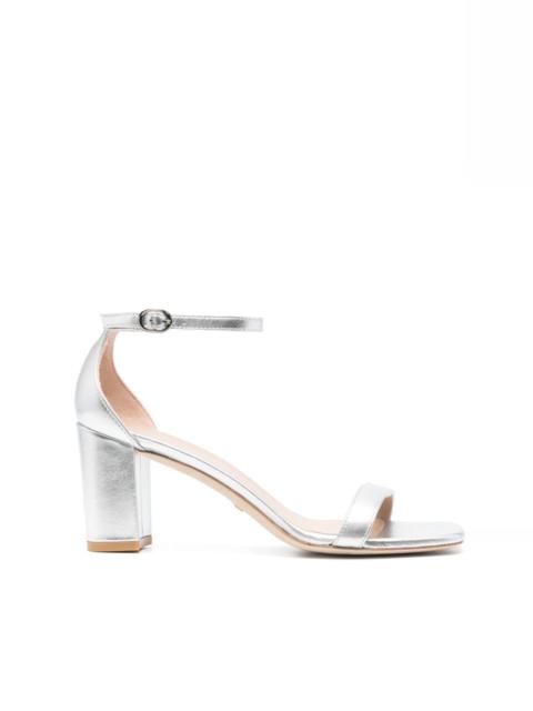 metallic ankle-strap sandals