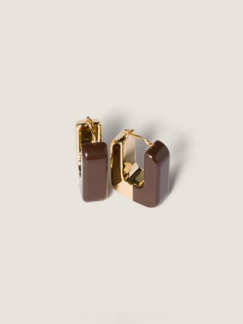 Miu Miu Enameled metal earrings