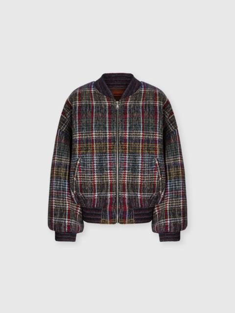 Missoni Wool bomber jacket with check motif