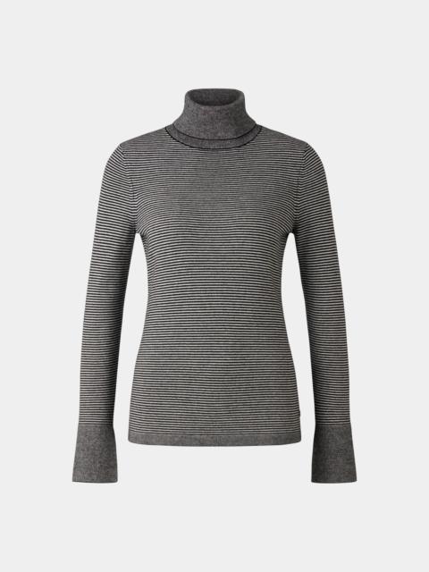 BOGNER Vinny Turtleneck pullover in Black/White