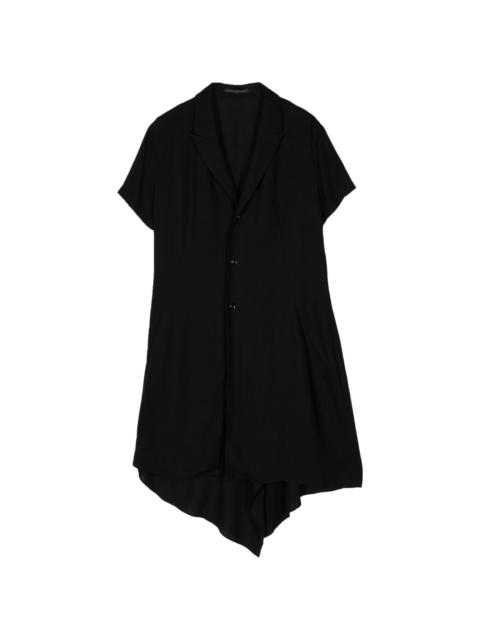 notched-collar asymmetric shirt