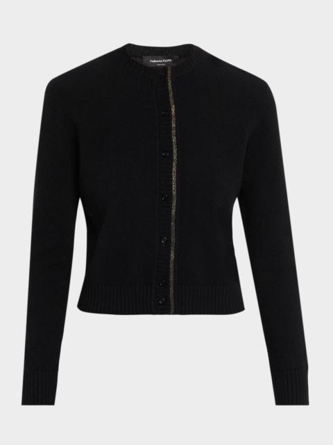 FABIANA FILIPPI Shimmer-Trim Knit Cardigan