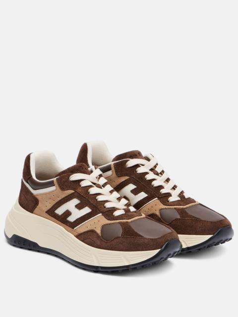 HOGAN H669 suede and leather sneakers