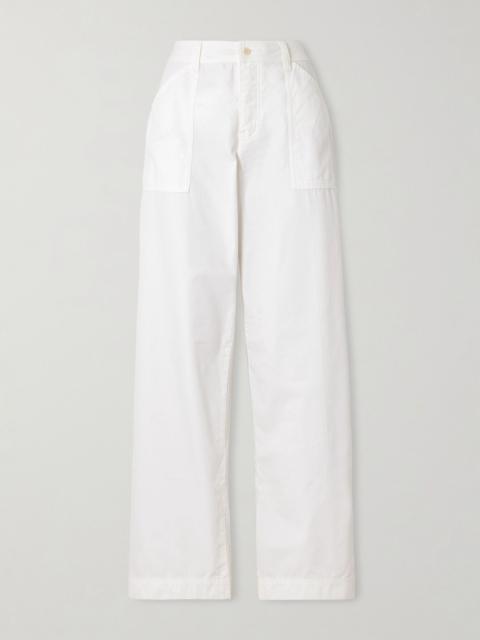 MATTEAU Cotton straight-leg pants Off-white