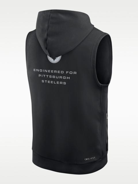 Nike Pittsburgh Steelers Sideline Men's Nike Dri-FIT NFL Sleeveless Pullover Hoodie