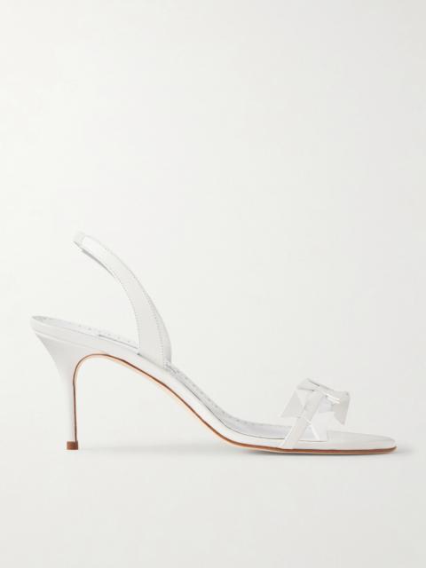 Manolo Blahnik Cigaurasli 70 Leather Slingback Sandals