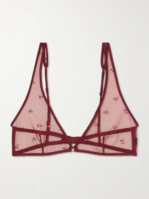 KIKI DE MONTPARNASSE Cerise Lace Bra