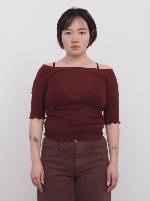 BASERANGE Pama 3/4 Tee Shirt - Organic Cotton Rib