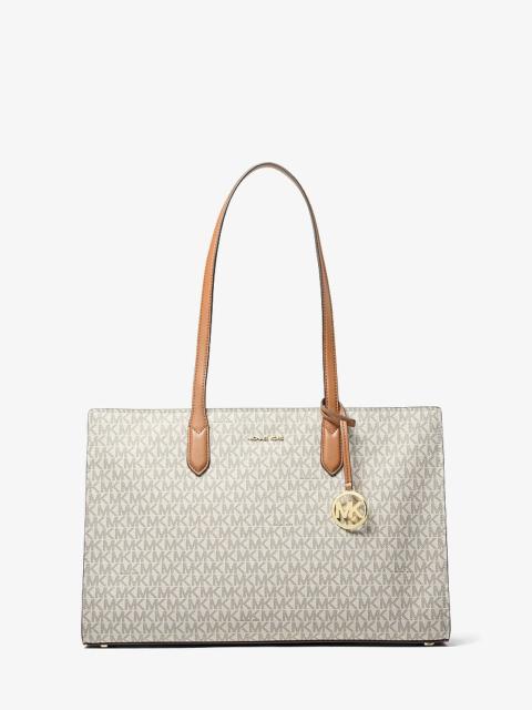 MICHAEL KORS Scarlett Medium Signature Logo Tote Bag