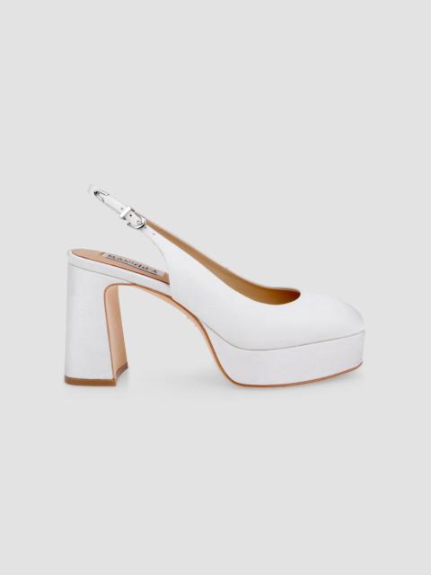 BADGLEY MISCHKA Women's Rylan 90MM Platform Pumps - White Crepe