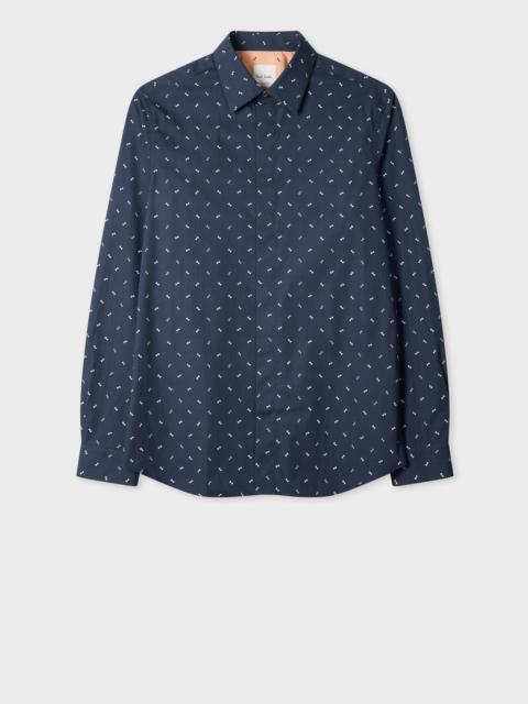 Paul Smith Slim-Fit Navy Ditsy Key Print Shirt