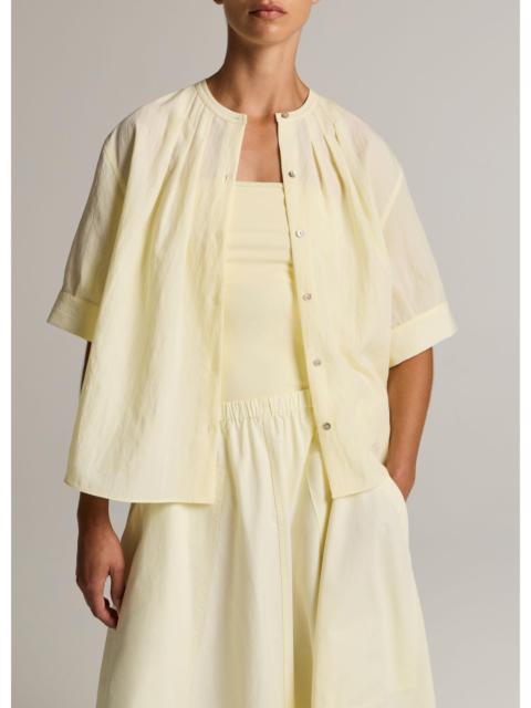 Vince Gathered A-Line Button-Front Shirt