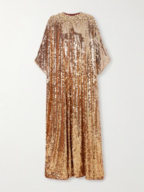 JENNY PACKHAM Fontaine Crystal-embellished Sequined Tulle Gown